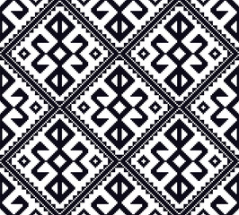 Tribal seamless black and white geometric pattern. Ethnic vector texture.Traditional ornament.