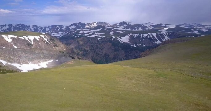 Beartooth Pass Aerial Drone Shot, Rocky Mountains outside Yellowstone