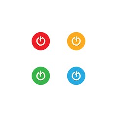 Fototapeta premium Power energy logo template vector icon design
