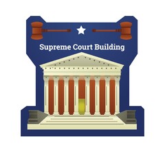 Supreme court building - obrazy, fototapety, plakaty