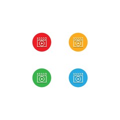 Multi media logo template vector icon illustration