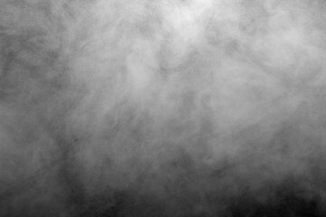 white smoke isolated, abstract powder, water spray on black background.