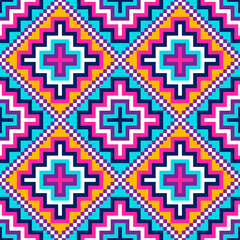 Tribal seamless colourful geometric pattern. Ethnic vector texture. Traditional ornament. 