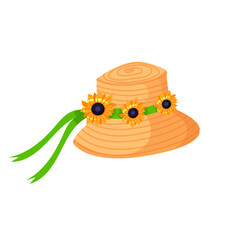 summer hat with brim vector illustration
