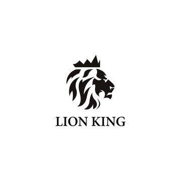 Lion king logo template vector icon design
