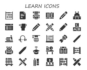 learn icon set