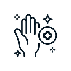 Fototapeta premium Clean hand outline icons. Vector illustration. Editable stroke. Isolated icon suitable for web, infographics, interface and apps.