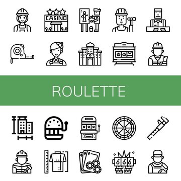 Set of roulette icons
