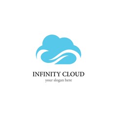 Infinity Cloud logo vector icon design
