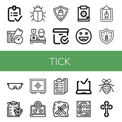 tick simple icons set