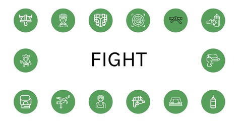 Set of fight icons