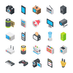 Electronic Devices Flat Icons