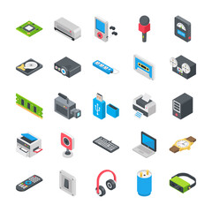 Basic Electronic Devices Icons