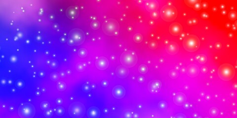 Fototapeta premium Light Blue, Red vector texture with beautiful stars. Colorful illustration with abstract gradient stars. Pattern for websites, landing pages.