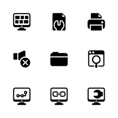 Web Interface Glyph Vector Icons 