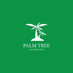 Fototapeta premium Palm tree summer logo template vector