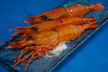 botan shrimp cooked for Japanese