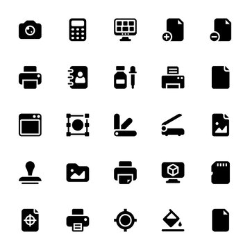 Printing House Glyph Icons 