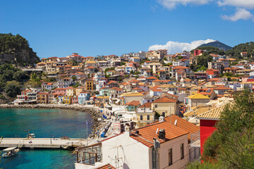 Naklejka na ściany i meble parga tourist resort in greece sea beach summer holidays