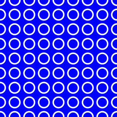 Seamless pattern. Blue  background with white circles . Vector illustration.