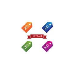Sale logo template vector icon design