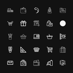 Editable 25 shopping icons for web and mobile