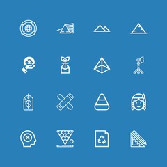 Editable 16 triangle icons for web and mobile