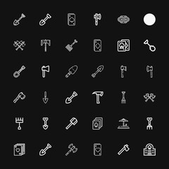 Editable 36 spade icons for web and mobile