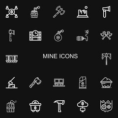Editable 22 mine icons for web and mobile
