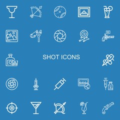 Editable 22 shot icons for web and mobile