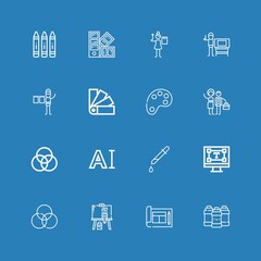Editable 16 palette icons for web and mobile