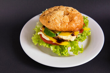 
cheese and meat burger