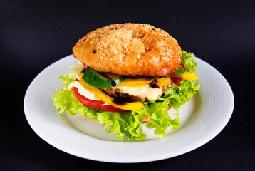 
cheese and meat burger