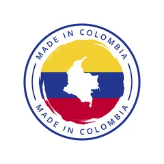 Fototapeten Made in colombia vector round label © 4luck
