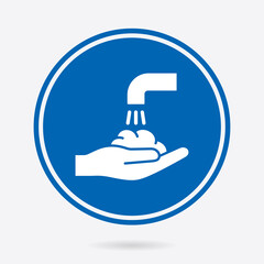 Hand washing - vector icon. Illustration isolated. Simple pictogram.