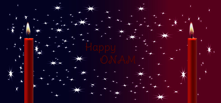 Happy Onam Colorful Background