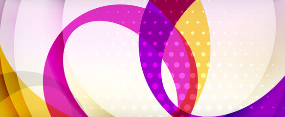 Trendy simple circle abstract background, dynamic motion concept. Vector Illustration For Wallpaper, Banner, Background, Card, Book Illustration, landing page