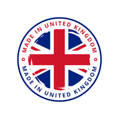 Made in united kingdom vector round label