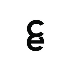 ce letter original monogram logo design