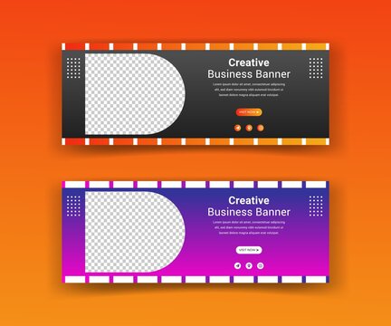 web banner template. promotional web banner design 