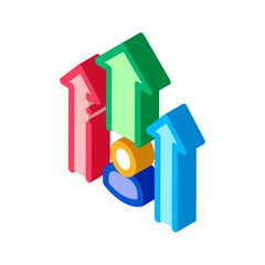 Human Talent Icon Vector isometric sign. color isolated symbol illustration