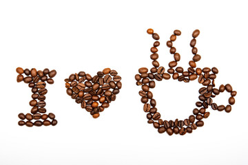 I love coffee and coffee beans