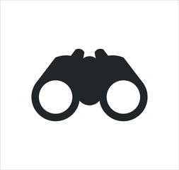 Binoculars vector icon on white background