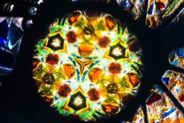 Kaleidoscope pattern, abstract background, real view