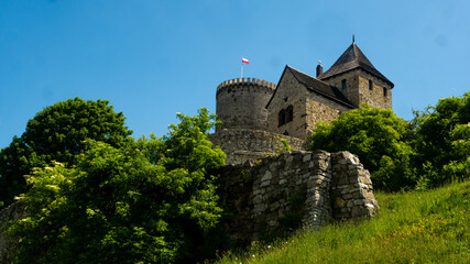 
View of the historic castle and walls in Będzin. Ready for entry.