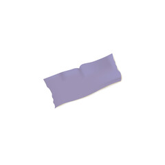 Piece of liliac purple adhesive tape isolated on white backgroun
