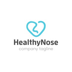 Healthy Nose Logo Template for Your Health and Pharmaceutical Company