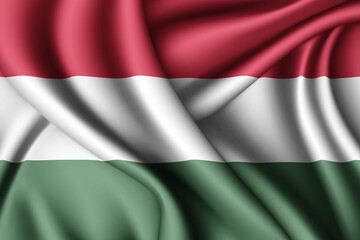 waving flag of Hungary