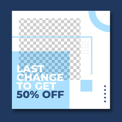 Editable Post Template Social Media Banners for Fashion. Promotion Brand Fashion. Social Media Feed Template