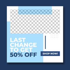 Editable Post Template Social Media Banners for Fashion. Promotion Brand Fashion. Social Media Feed Template